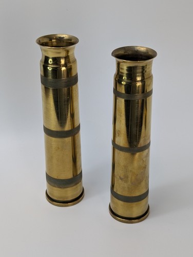 Pair heavy ww2 1944 brass - ww2,