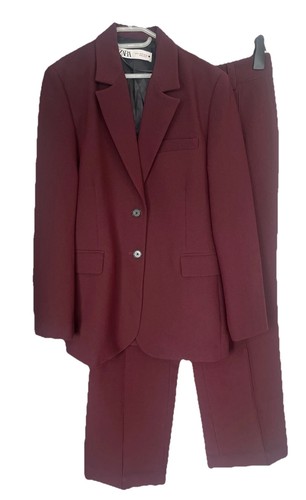Zara womens burgundy trouser - womens,