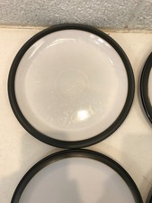 4 x  Denby "Jet" Black Dinner Plates 26cm Very Good Condition