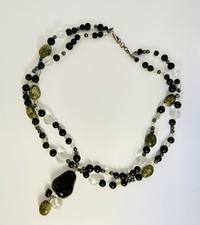 2 Strand Moss Agate Black Onyx