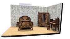 Art Nouveau Bedroom Furniture set Kit 1:48th Scale , miniature houses
