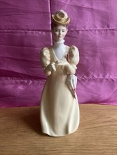 Francesca Bone China Figurine 1979 Glencora Lady With Parasol 8.5” Staffordshire