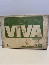 VAUXHALL VIVA USER INSTRUCTION