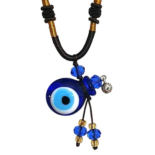 Blue evil eye necklace - eye,