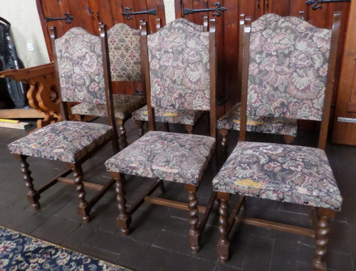 Set antique oak dining - set,