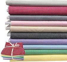 Cotton Gingham Fabric Baby Pastel Check Patchwork Quilting Dressmaking Fabric