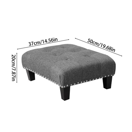 Upholstered ottoman footstool - ottoman,
