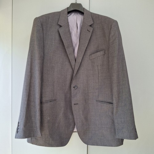 Grey wool blazer sports jacket - grey,