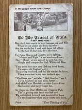 Vintage Postcard, WW1, Mansfield, Camp Humour, Patriotic Poem, 