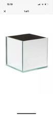 10cm Mirrored Glass Cube Vase - Modern Home Short Stem Flower Decoration Oasis