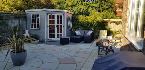 Summer house corner shape - summer, house,