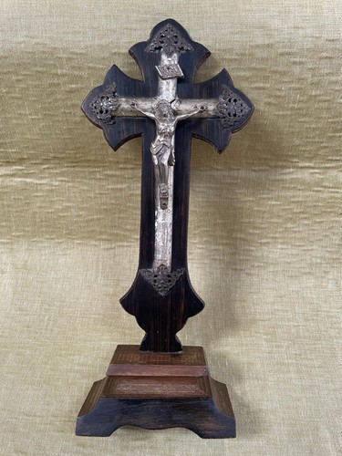Antique french altar - french, crucifix