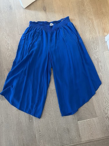 Wide leg beach trousers - , cobalt