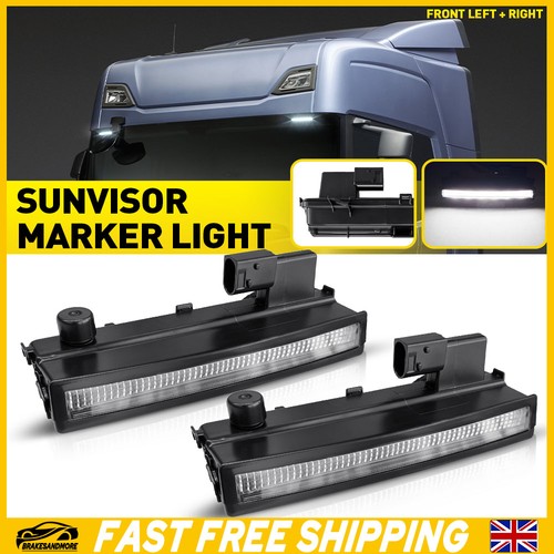 2pcs white led sun visor - sun,