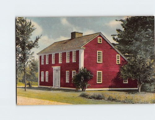 Postcard salt box house - box, old