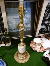 Vintage Brass & Onyx Figural