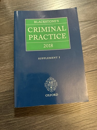 Blackstone criminal practice - criminal,
