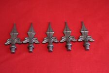 qty. 5 wrought iron railheads