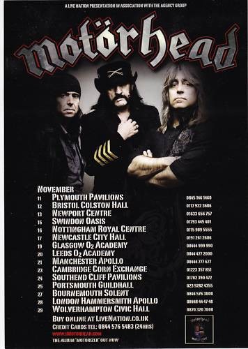 Motorhead tour 2009 - motorhead, a5