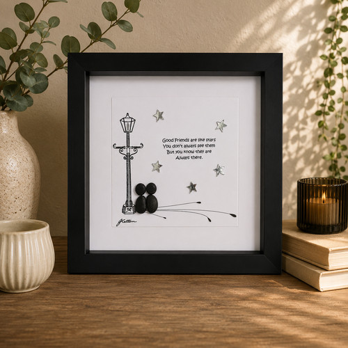 Pebble art friendship picture - art,