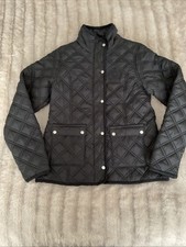 Requisite Quilted Horse Riding Jacket Black Equestrian Casual Sz 8 XS NWT RP£53