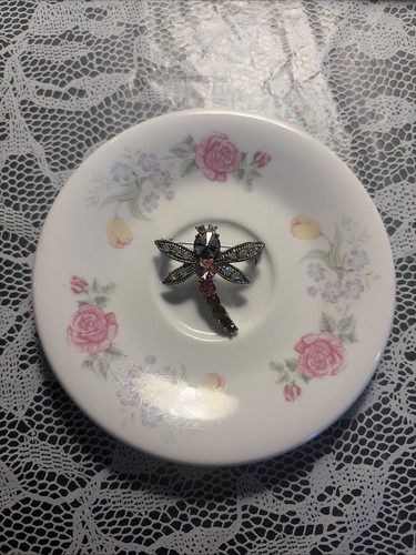 Dragonfly rhinestone brooch - dragonfly,