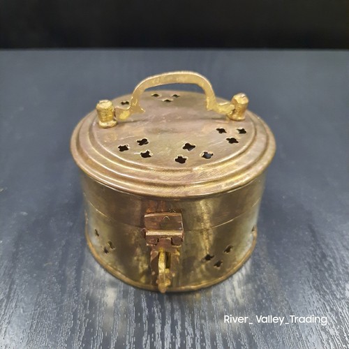 Vintage brass cricket - brass, cage