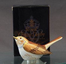 Royal Crown Derby 'Nightingale' Boxed Paperweight 1st Quality Gold Stpr