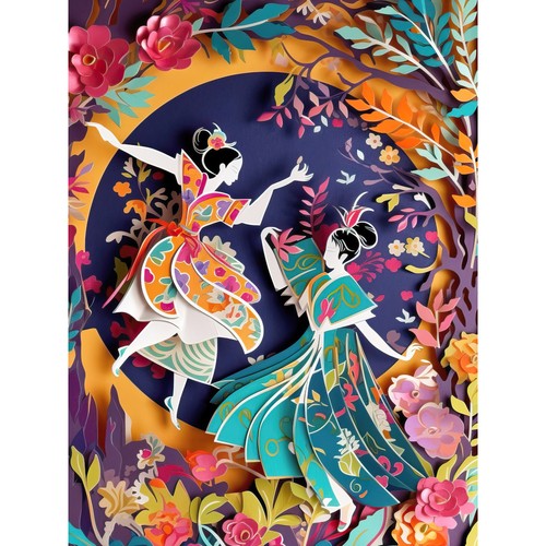 Dancing forest paper - in, a