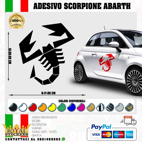 Abarth scorpion logo sticker - abarth,
