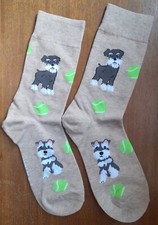 Novelty Miniature Schnauzer Socks Bearded Breed Dog Puppy Doggie Pet Animal Gift