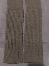 Celtic Clothing Merino wool fingerless gloves grey cable knit 