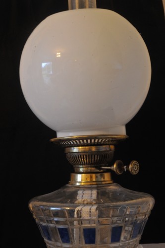 Edwardian duplex oil lamp - edwardian,