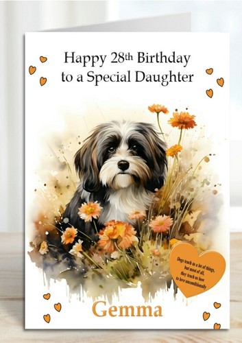 Personalised birthday card dog - birthday,