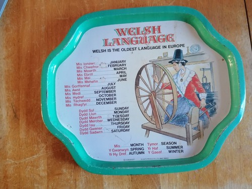 Vintage tin welsh - tin, language