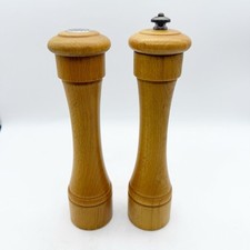 Vintage Peugeot France Natural Wood Salt Shaker & Pepper Mill Set