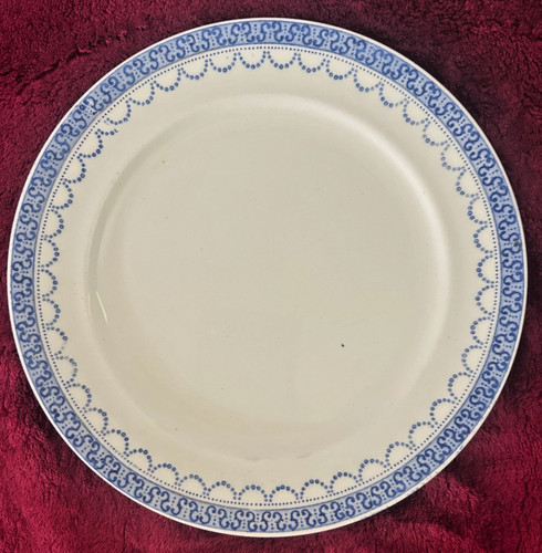 Antique unmarked blue white - antique,