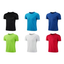 Kids Boys Workout T-Shirt Solid Color Short Sleeve Quick Dry Gym Running Shirts