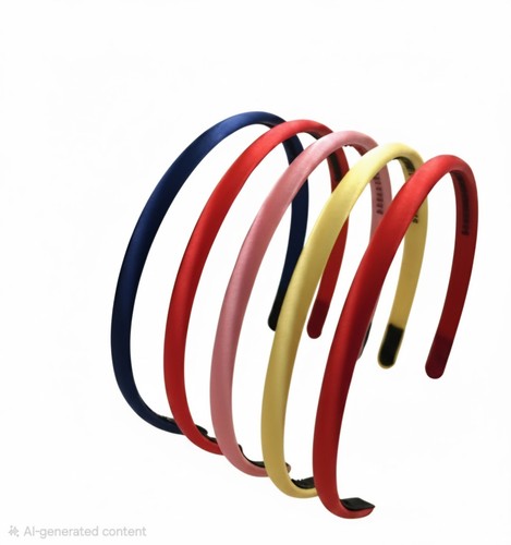5pk satin alice bands durable - satin,