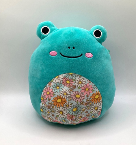 Squishmallows blue floral frog - floral,