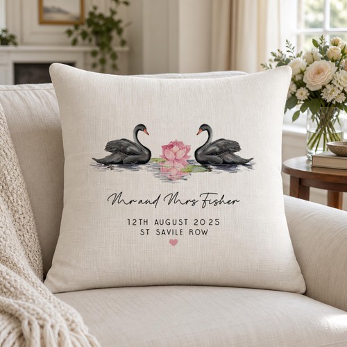 Personalised black swans - black,