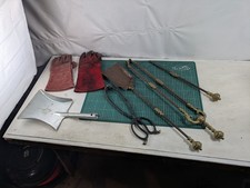 Victorian Brass Fire Place Set