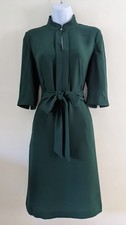 Ladies Hobbs Green Collared Fit & Flare Work/Occasion Lois Dress Size UK 16 BNWT