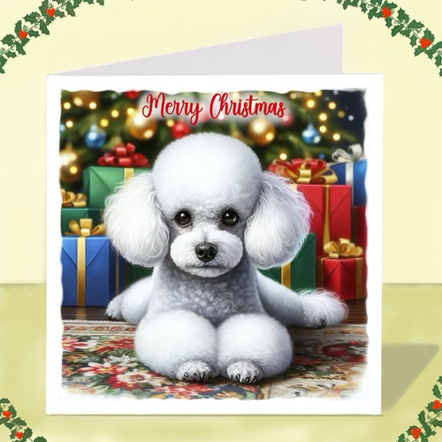 Miniature poodle dog christmas - miniature,