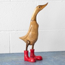 Tall 43cm Teak Wooden Duck