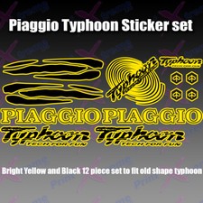 Piaggio Typhoon Tech for fun Decals/Stickers 50 80 125 172 183 YELLOW AND BLACK