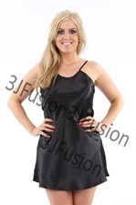 Sexy black satin - sexy,