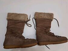 Tecnica The Original Moon Boots Womens Size UK 7.5 EU 41 Brown Suede 