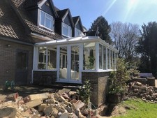 Large white UPVC Anglian Conservatory (buyer to dismantle)