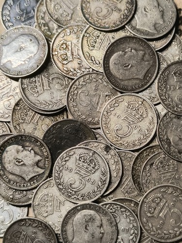 Grams threepence edward - 10,